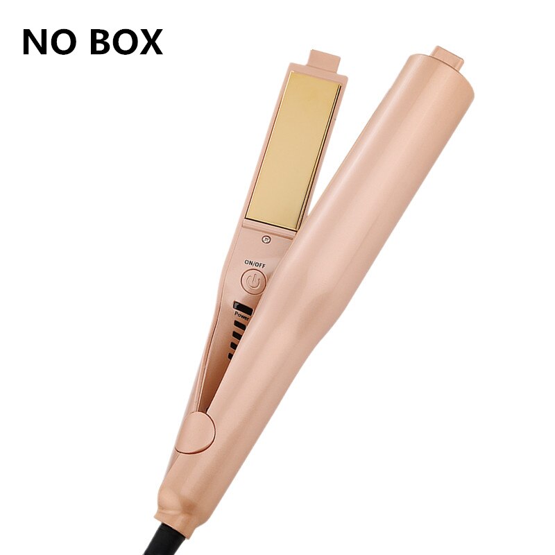 Twist Straightening Iron 2- in -1 Pro Hair Curler & Straightener with 3D Float Concave & Convex Titanium Flat Iron: 4 gear heat no box / UK