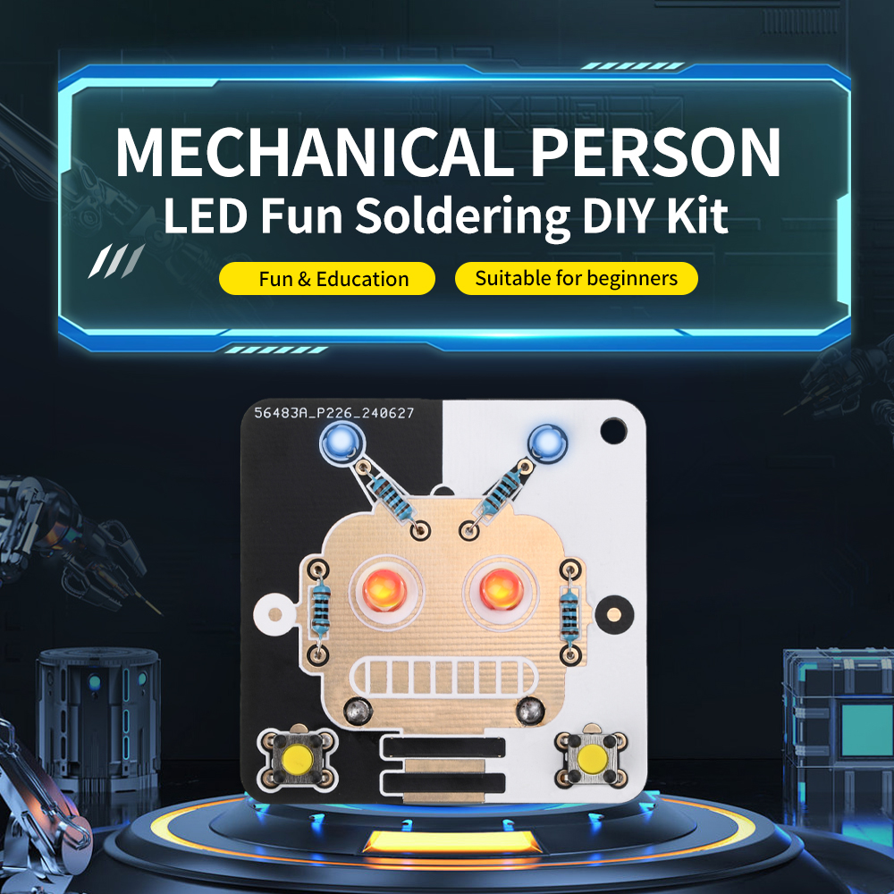  Robot Solder Practice Projects DIY Electronics Kits Circuit Boards Trainning Board with Battery for Beginners Students and DIY