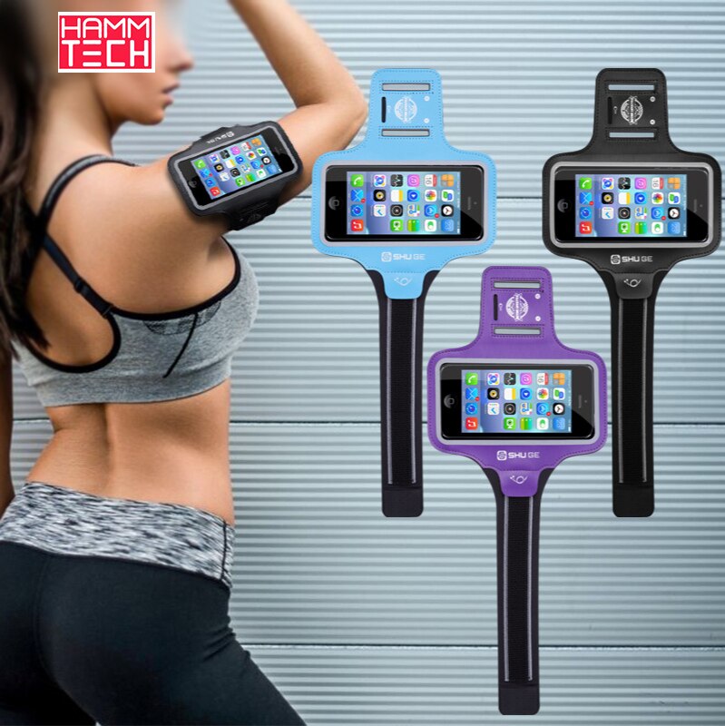 Bracciale per telefono Fitness con borsa da braccio Mobile in Lycra supporto per telefono sportivo universale riflettente impermeabile