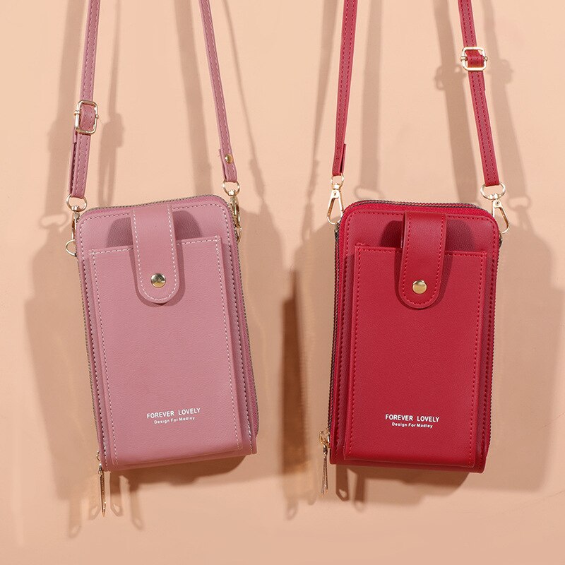 Vrouwen Schoudertas Pu Leather Crossbody Telefoon Tas Portemonnee Kaart Handtassen Messenger Draagbare Kleine Vierkante Tas Voor Meisjes Vrouwelijke
