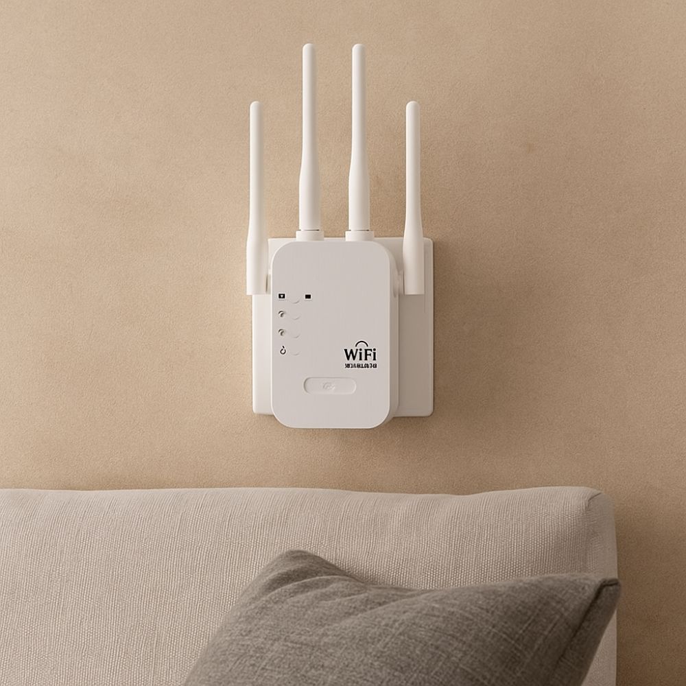Durable 4 Antennas WiFi Repeater High Speed Dual Band WiFi Extender Stable Heat Dissipation WiFi Booster Entertainment