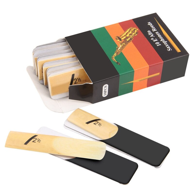 10 stuks altsaxofoon sax rieten klassieke alt riet voor riyin saxofoon 2.5 sterkte 2 1/2 muziek kerst muziekinstrumenten