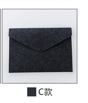 Simple Big Capacity A4 File Folder Pad Business Briefcase Document Bag Chemical Felt Filing Stationery Supplies: Black