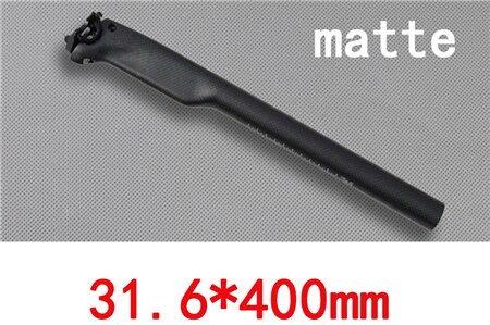 Geen logo carbon zadelpen 27.2 race mtb geen logo fiets zadelpennen zadelbuis brekende wind zadelpen 27.2/30.8/31.6 3k glans/mat: Mat 31 6 x 400