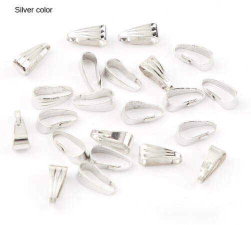 200 Teile/satz Streifen Oval Schnalle Anhänger Schnalle Halskette Anschluss Schnalle DIY Schmuck Material Halskette Ketten für Jewlery Herstellung: Silver / 4mmx8mm 200 pcs