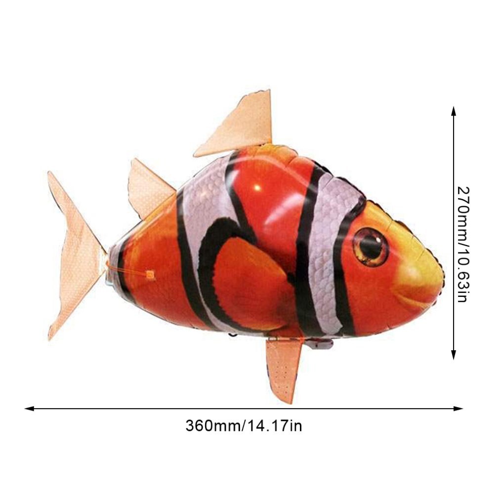 The Remote Controlled Fish Blimp Suspension Flying Shark Toy Remote Control Inflatable Flying Fish Hs Clown Fish