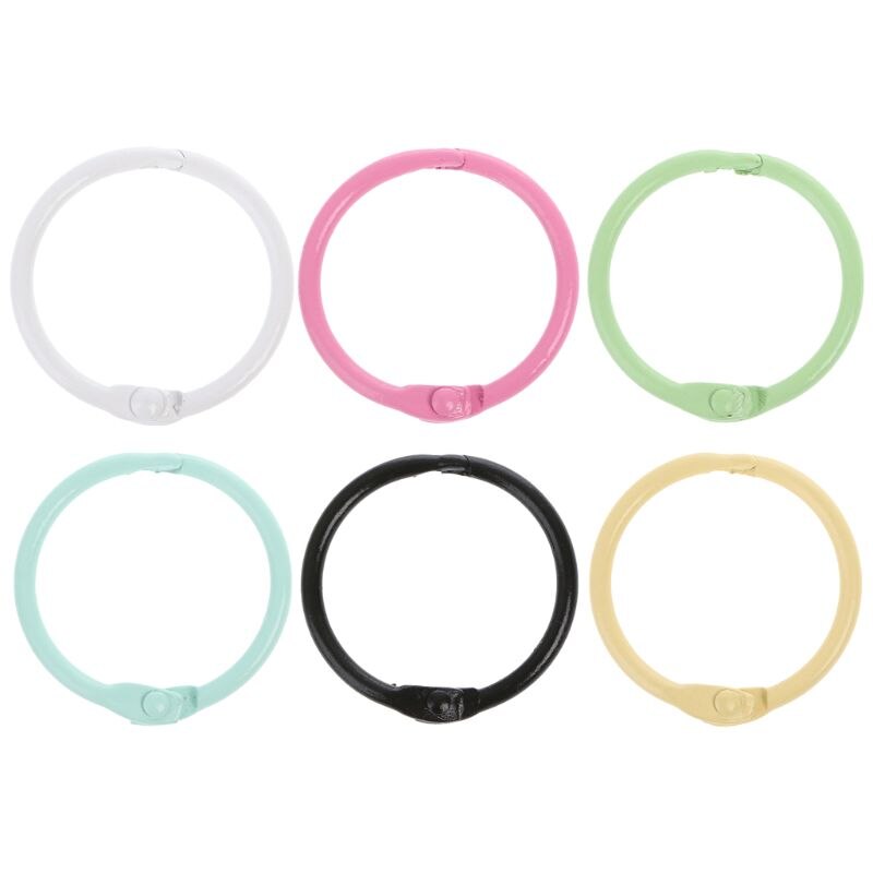 10pcs Metal Loose Leaf Binder Ring Book Hoops DIY Albums School Office Supplies Craft