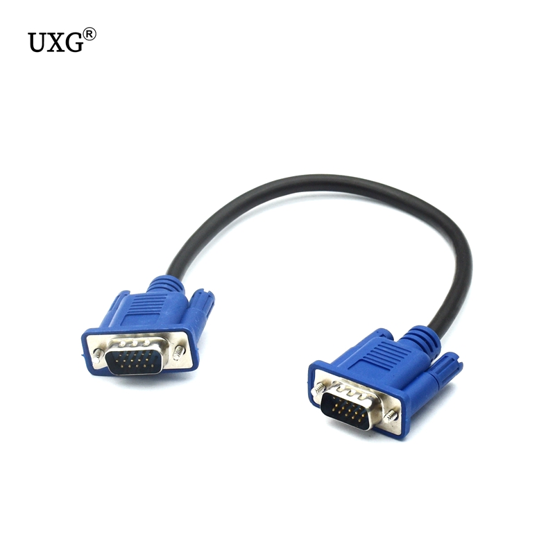 Cable VGA de 3M macho a macho hembra blindaje trenzado HDTV VGA ordenador Tv pantalla señal Cable corto 0,3 m/0,5 m/1,5 m