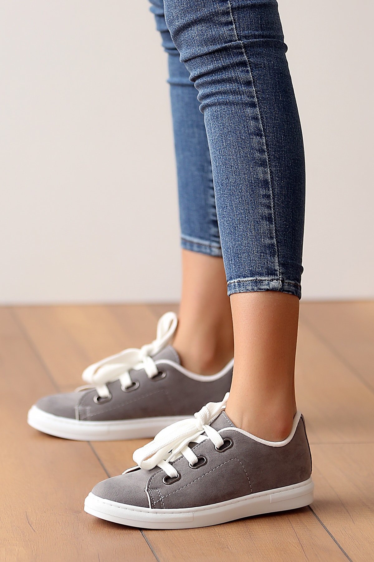 Vrouwen Grijs Suède Schoenen