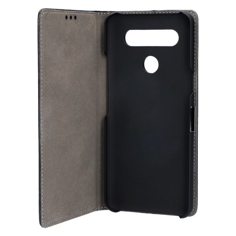 Folio handyhülle lg  k51s ksix standing black tpu polyskin