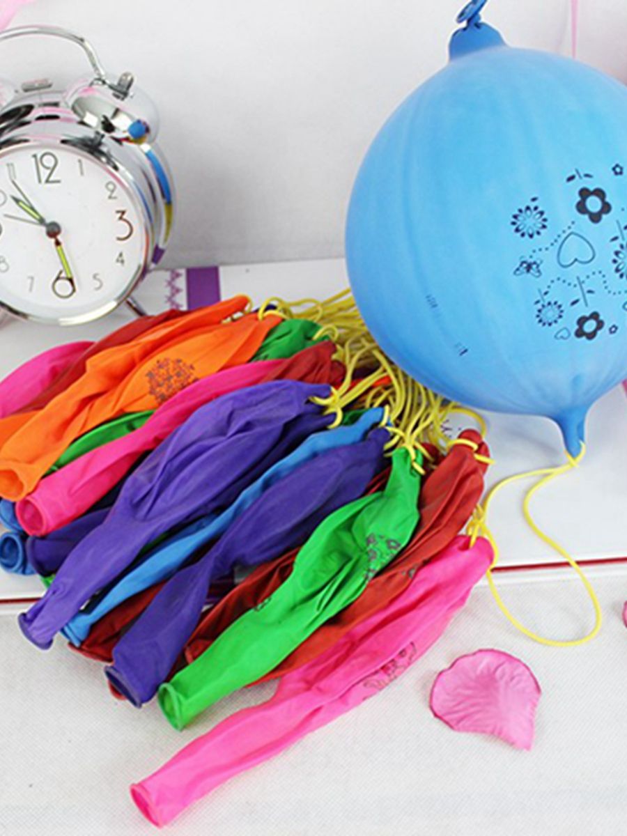 12 Stuks Gemengde Kleur Latex Ballonnen Punch Ballen Ballonnen Verjaardagsfeestje Gunsten