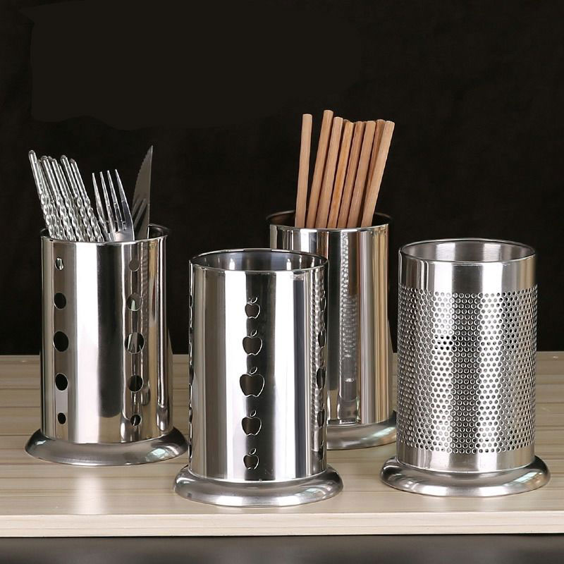 Stainless Steel Chopstick Storage Rack Shelf Basket Knife Fork Spoon Tableware Organizer Kitchen Cutlery Drain Holder Container
