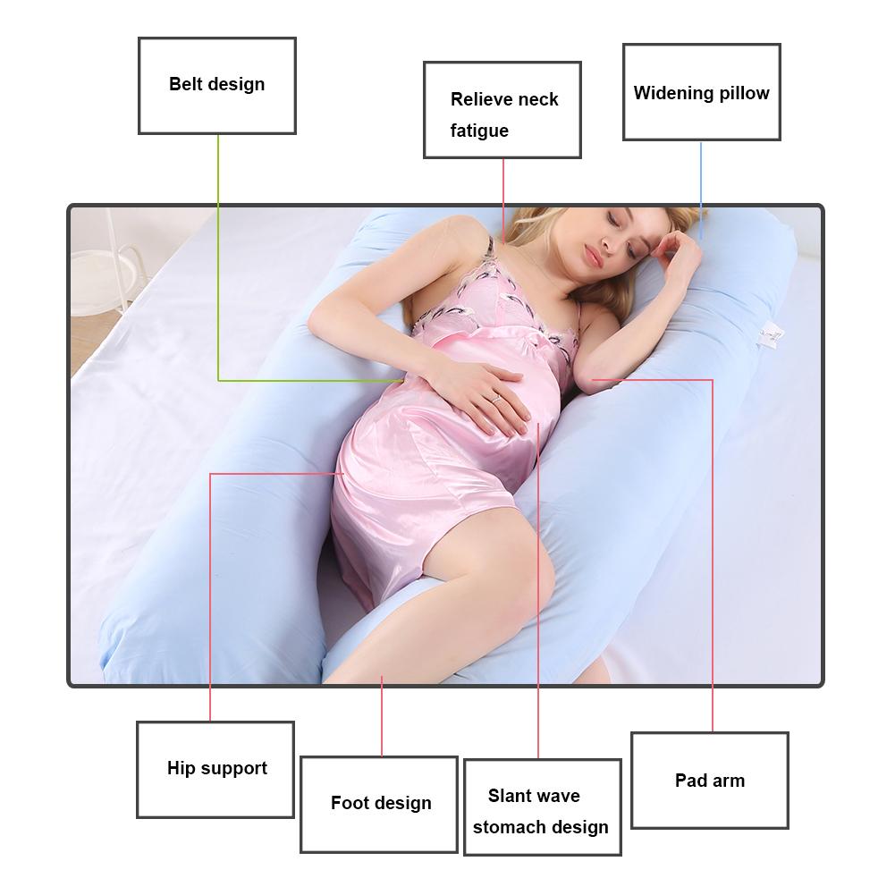 U Shape Maternity Pregnancy Pillow Pure Cotton Sleeper Women Slide Cushion
