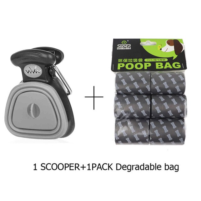 Poop Clip Dog Poop Picker Foldable Pet Poop Clip For Outdoor Use Pet Poop Storage Box Dog Sanitary Accessories With Garbage Bag: Orange / S