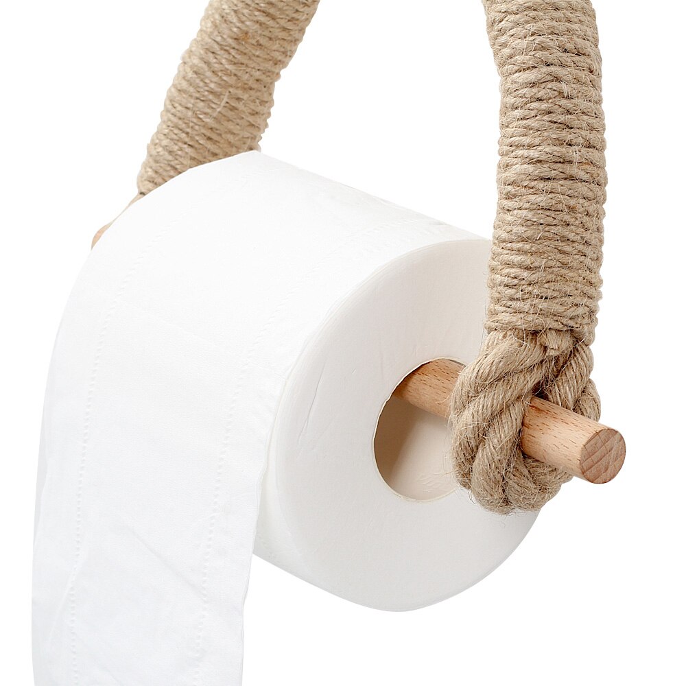 Retro Accessoire Handdoek Opknoping Touw Toiletrolhouder Home Hotel Badkamer Decoratie Benodigdheden Papieren Handdoek Houder Toiletpapier S