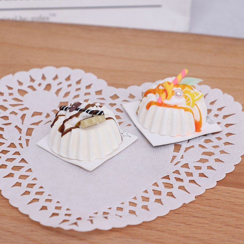 1：12 Dollhouse Miniature Food Pizza Chocolate Cakes Doll House Accessories Model