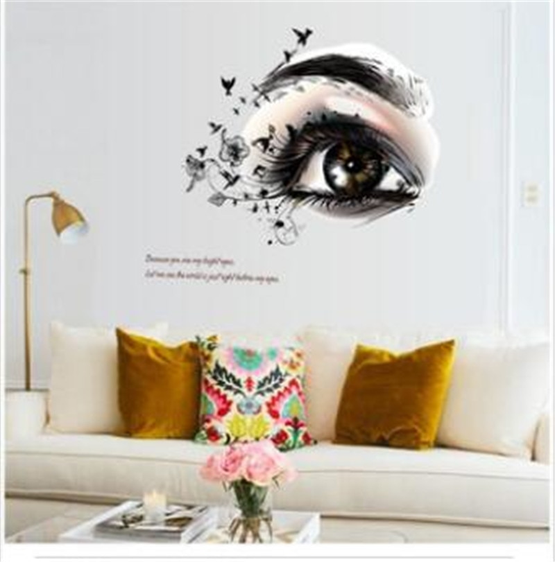 3D Vivid Stylish Simple European Style Eye DIY Wall Stickers For Rooms Wall Decorations Living Room Wall Decals Posters