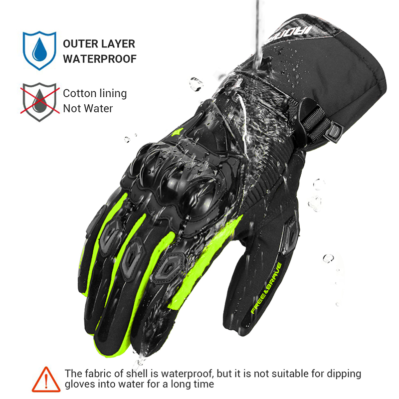 Guantes de Moto con pantalla táctil para motocross, Guantes protectores impermeables a prueba de viento para invierno, Guantes para Moto Luvas para montar