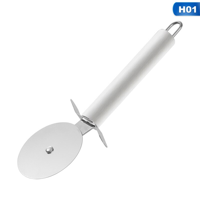 Pizza Cutter Rvs Dubbele Roller Pizza Mes Pizza Deeg Divider Gebak Pasta Deeg Crimper Keuken Gereedschap: 01