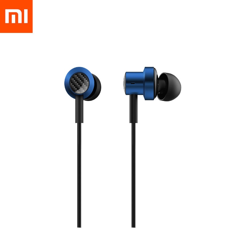 Xiaomi doble dynamiske øretelefoner i-øre 3.5mm headset handsfreemic stereo ørepropper til iphone x  xs 7 8 samsung  s8 s9 s10 xiaomi 9