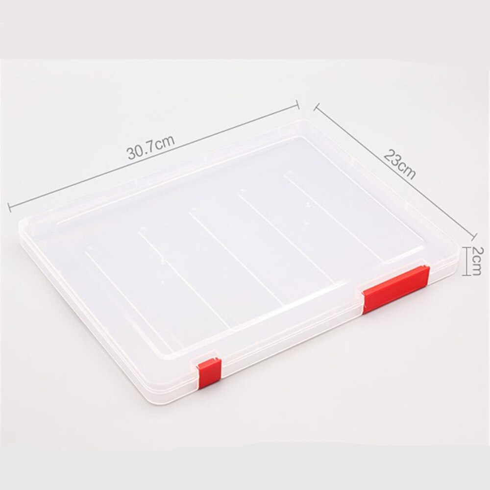 1pcs Clear Plastic Document Paper Filling Case A4 Transparent Storage Box File PP Office Organizer Invisible Storage Cases