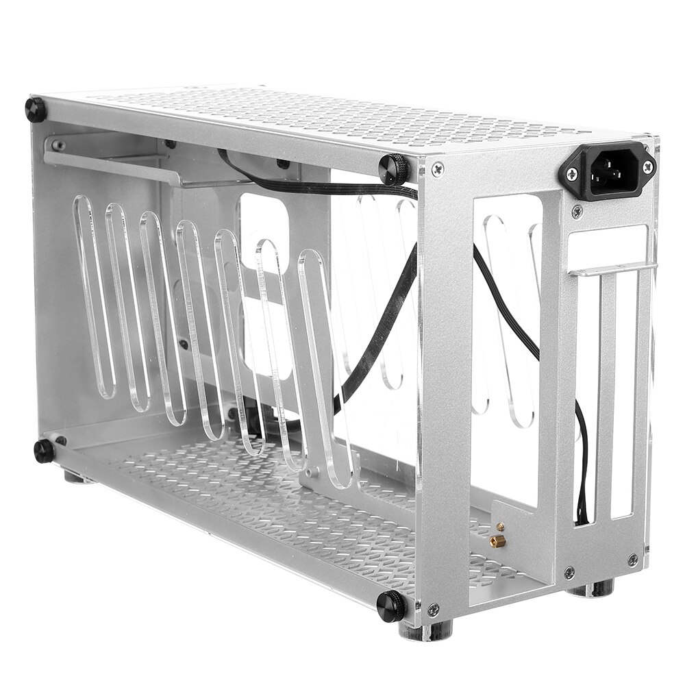 Portable Small Computer Case Aluminum Shell Support Mini-ITX Motherborad 300mm Graphics Card 63mm Height CPU Radiator