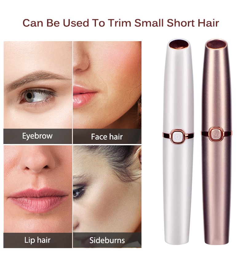 Electric Eyebrow Trimmer Epilator Makeup Painless Eye Brow Shaver Razors Portable Facial Hair Remover Women depilator battery
