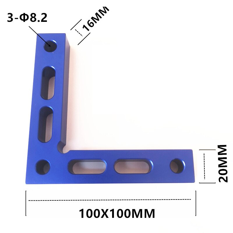 90 Degree Precision Positioning L Squares Block 100x100mm Aluminum Alloy Right Angle Ruler Clamping Metric Height Gauge