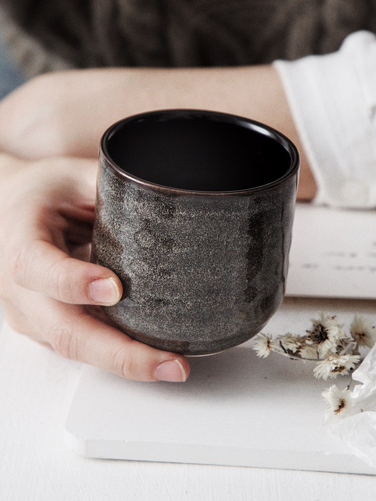 ANTOWALL Chinese Ceramic Tea Cup Klin Glazed 200ml Porcelain Teacup Warm Hand Cup Coffee Cup Milk Water Cup