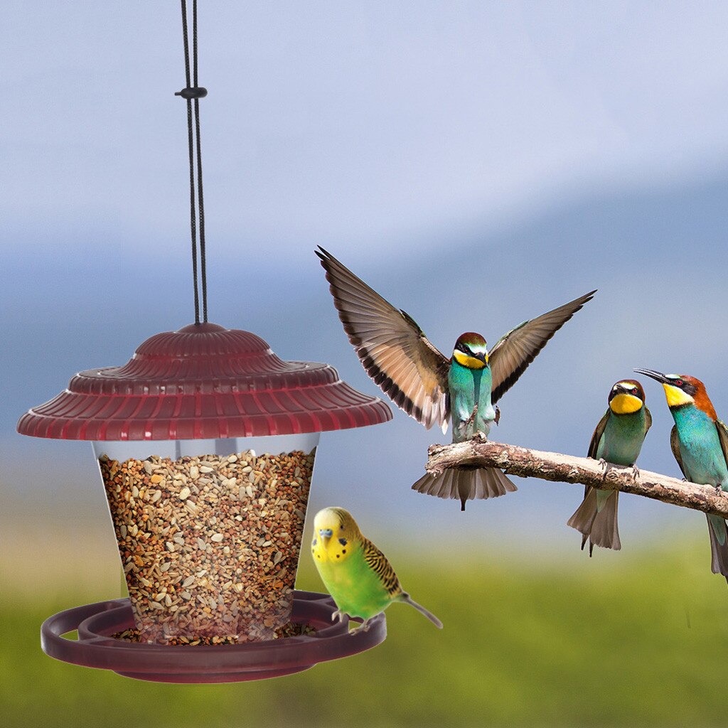 NEUE Vogel Feeder Hängen für Garten Hof Dekoration Sechseck Geformte Mit Dach für Home Office 0129P0. 3