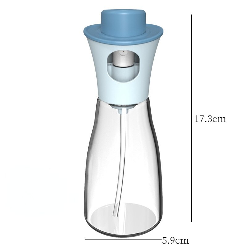 Spray Oil Dispenser Barbecue Glass Oil Spray Bottle for Oil Soy Sauce Vinegar Sprayer Seasoning Bottle Kitchen Accessories: Blue 150ML