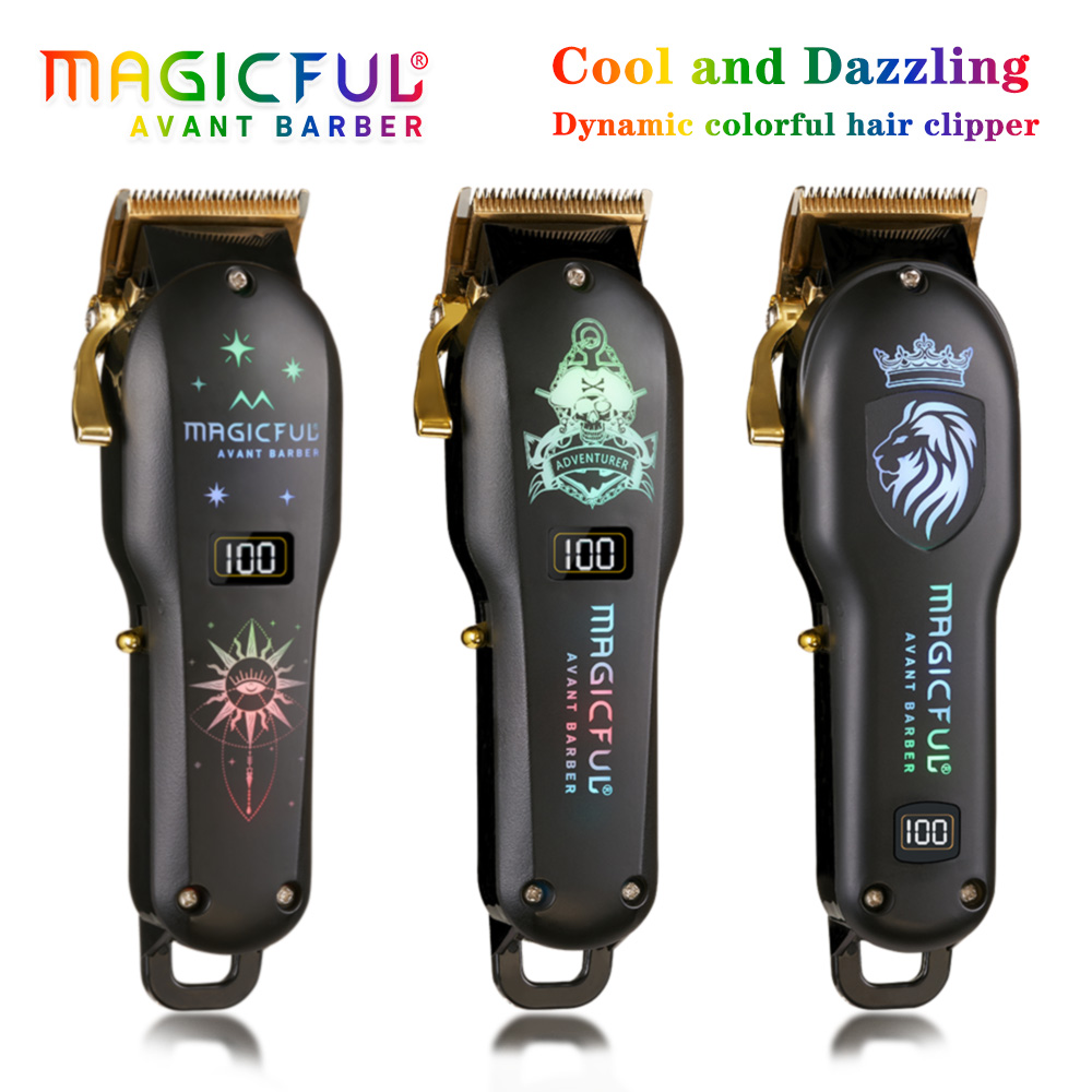MAGICFUL Professionele Tondeuse Oplaadbare Elektrische Trimmer Voor Mannen Baard Kids Kapper Snijmachine Kapsel Machine
