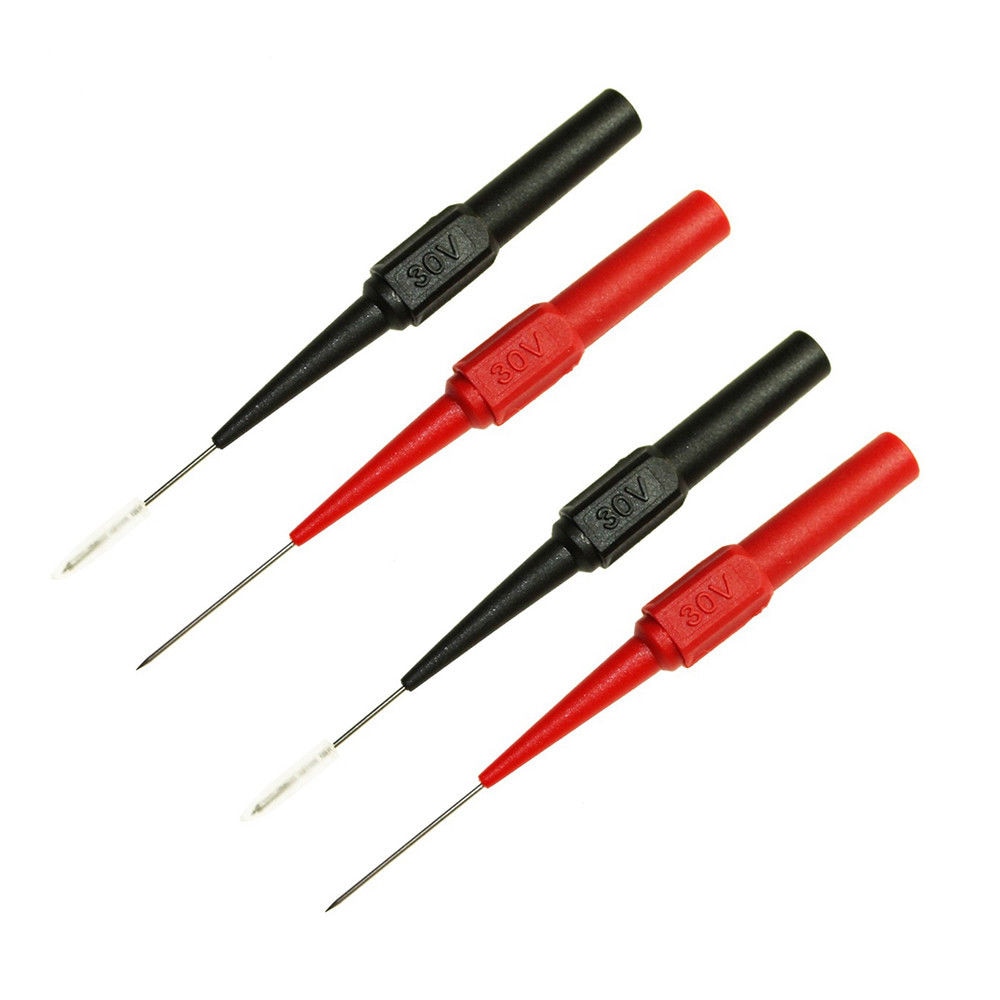 0.7mm Multimeter Test Lead Extention Back Probes 30v Sharp T0161 Needle Micro Pin for Fluke 4Pcs
