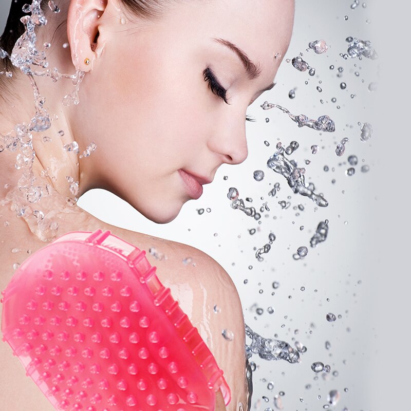 Congis dwustronna silikonowa obudowa szczotka robić cellulitu miękkie pędzle masująca robić kąpieli peeling rękawice wielofunkcyjne narzędzie robić kąpieli