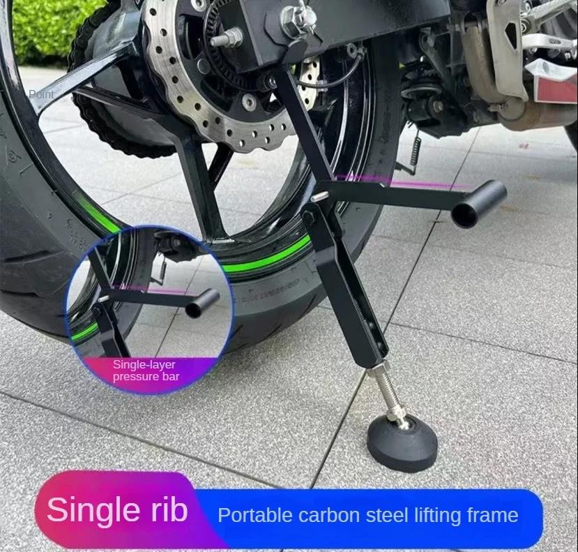 Motorbeugel, wielbeugel, zijbeugel, hek stabiel onderhoud en reparatie, parkeerbeugel, opvouwbare draagbare beugel: WHITE