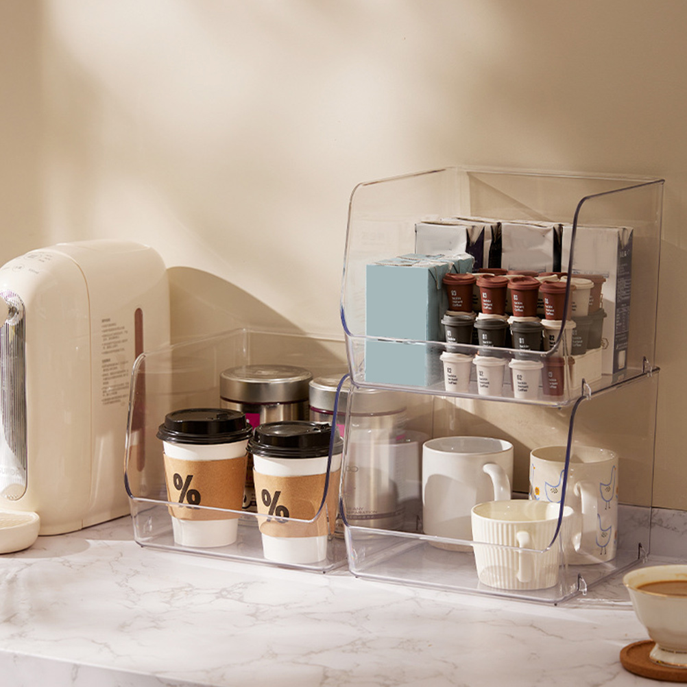 Transparent Cup Holder Cup Rack Plastic Cup Storage Rack Water Glass Holder