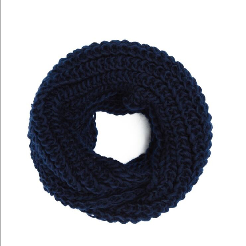 Women Scarf Unisex Winter Scarf Knitted Scarves Collar Neck Warmer Lady Crochet Ring Spain Loop