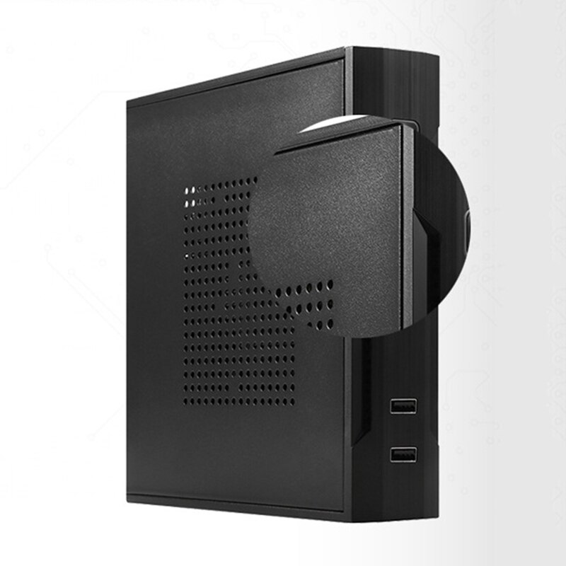 TX01 ITX Case HTPC Chassis With Back Mount Bracket Mini-ITX Computer Case USB2.0 Industrial Control ITX Enclosure