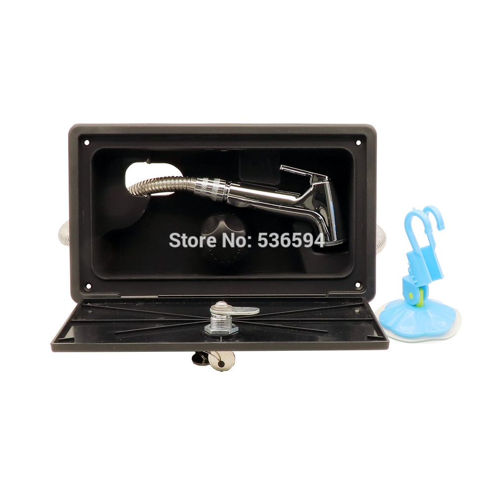Kit de caja de ducha Exterior para RV, grifo de ducha Exterior con cerradura, para vehículos al aire libre