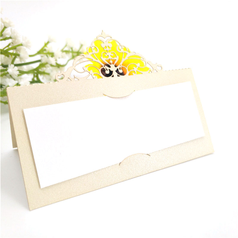 10 stk festbord navn gæste bord kort navne kort bord bord bord bryllup forsyninger sidde dekoration favor 6z-sh873: Beige