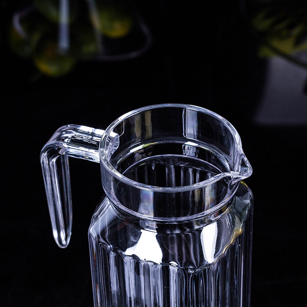 Jarra de jugo de agua de 1,1l, botella transparente de plástico para almacenar jugo fresco y bebidas para cocina, nevera, olla de almacenamiento de bebidas