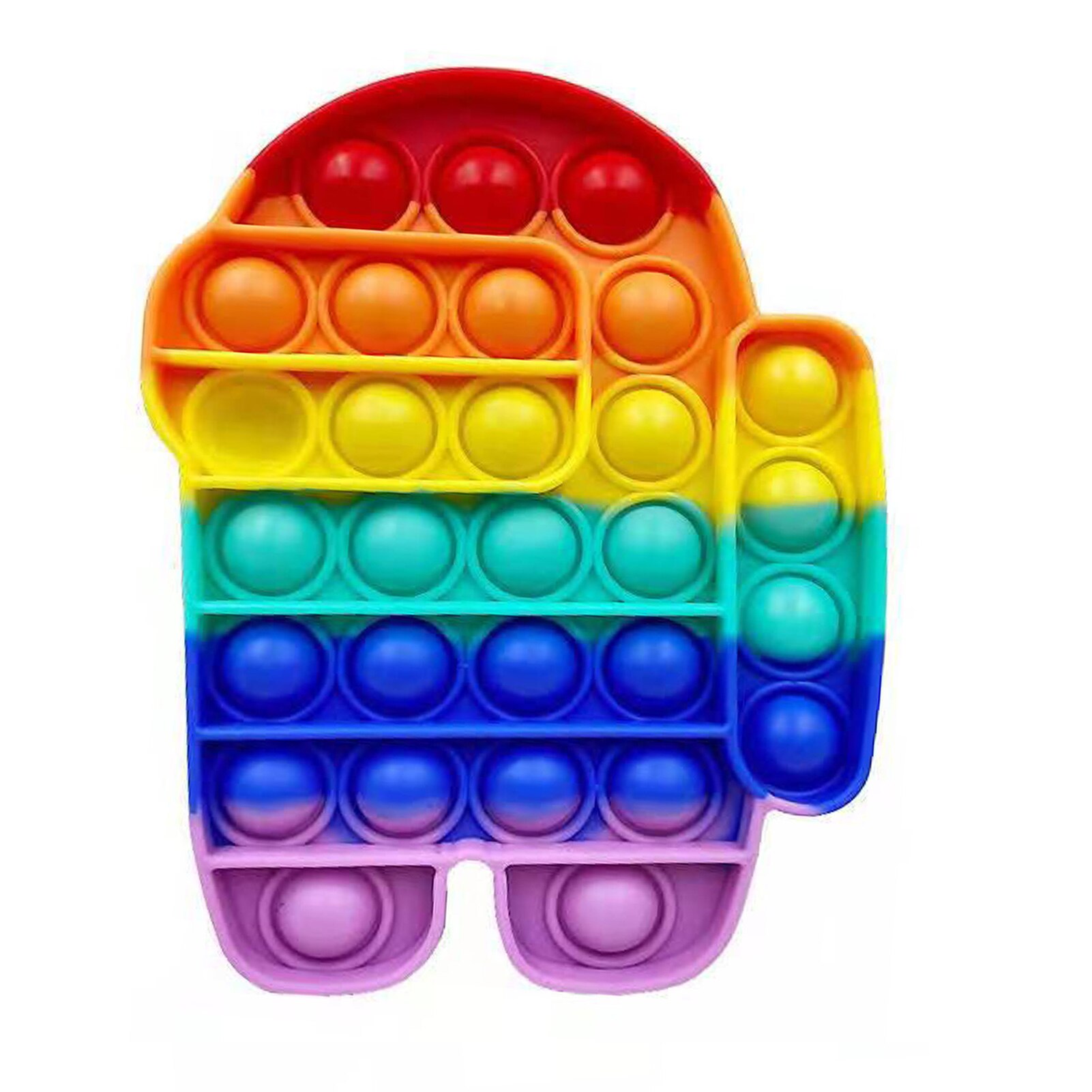 Silicone De-stressing Pop Fidget Toys Safe Sensory Toy Simpl Dimpl Popit Anti-stress Squish Push Bubble Toys For Children Adult: 01