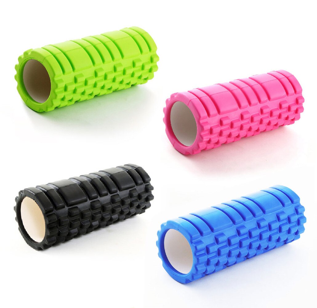 Rød/rosa/blå søyle yoga blokk treningsutstyr pilates foam roller fitness gym øvelser muskel massasje roller yoga murstein