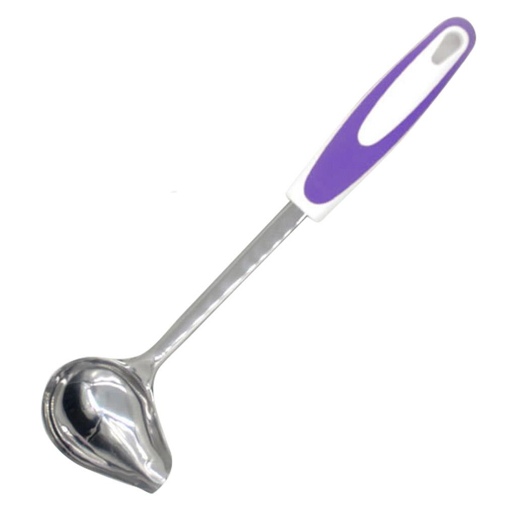 Mint Sauce Long Soup Ladle with Spout Stainless Steel Kitchen Serving Salad Dressing Gravy Spoon: NO.3