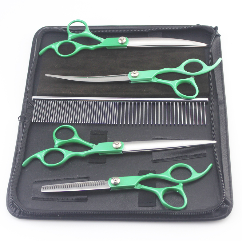 7 Inch Stainless Steel Scissors Set Dog Grooming Scissors Animal Cutting