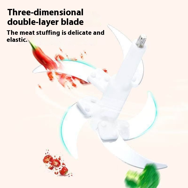 Picadora de carne eléctrica de acero inoxidable, 5L, automática, gran capacidad, corte de alta potencia, procesador de alimentos para el hogar