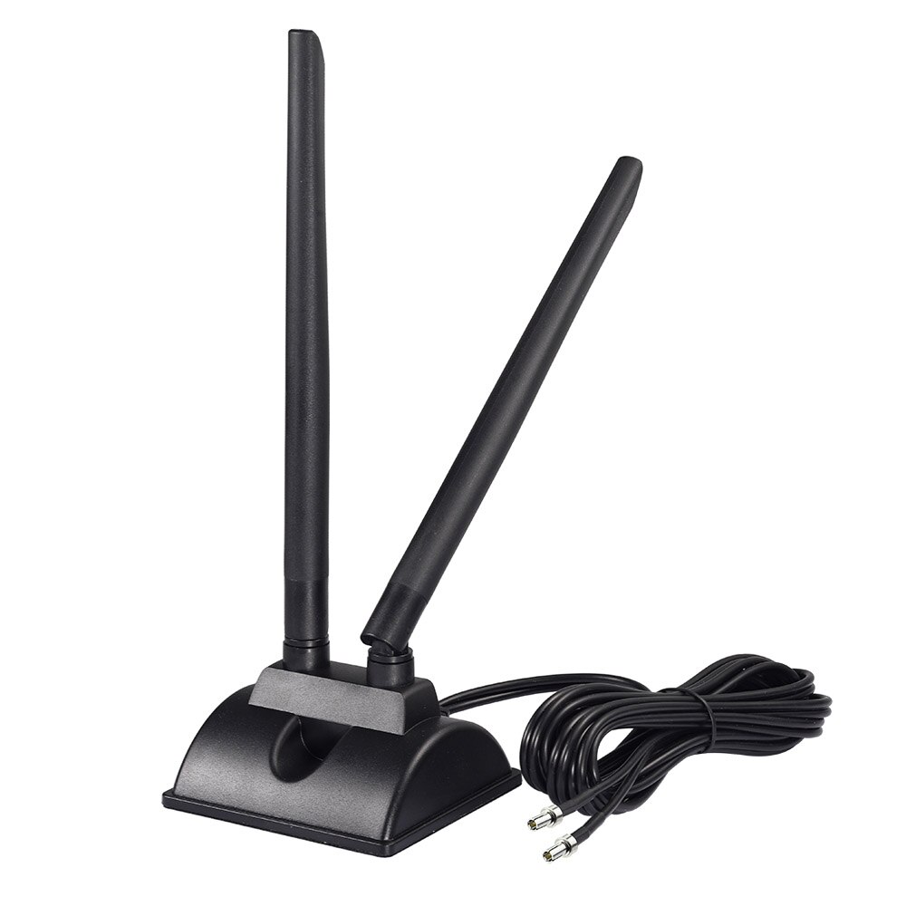 Superbat 700-960/1710-2700MHz Magnetic Base 4G LTE Cellular Dual Antenna with Extension Cable 6.56Ft TS9 Connector