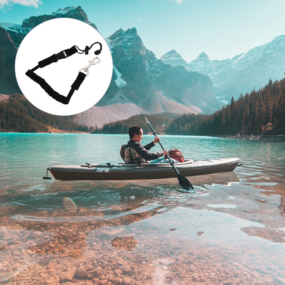 1pc Alloy Ribbon Tied Rod Leash Paddle Leash Strap Rope Paddle Rope Oar Leash for Kayaking Rowing Boat