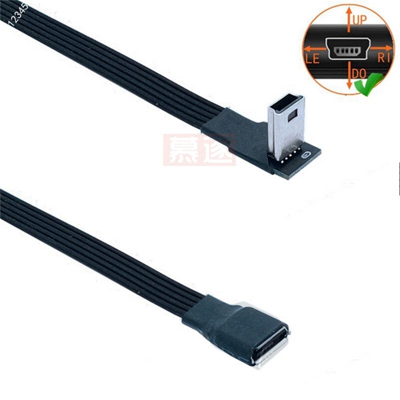 0.1M Mini Usb Male Naar Micro Usb B Vrouwelijke Gegevens Charger Kabel Adapter Converter Charger Data Kabel 0.05M 0.2M 0.3M 0.5M 1M: Down / 1M