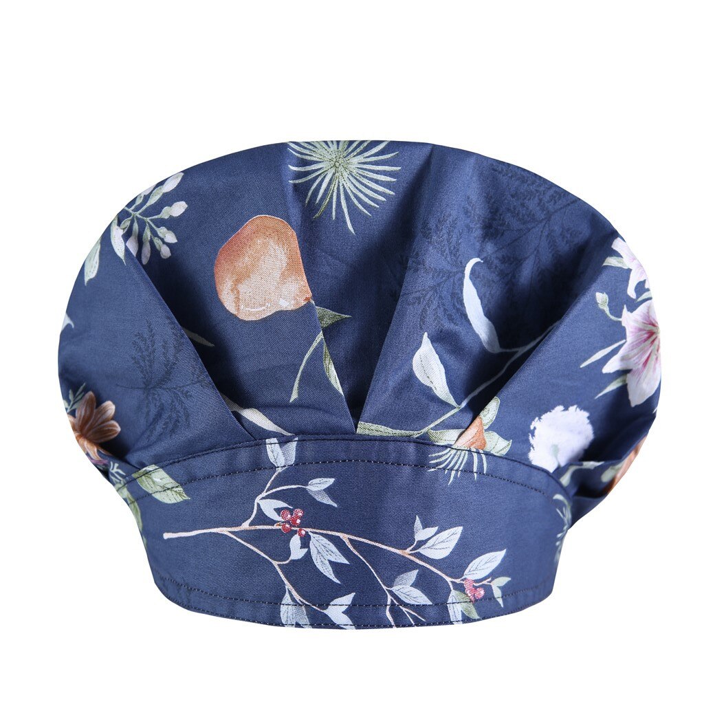 Scrub verpleegkundige hoed knopen bedrukte gorros quirurgicos bouffant sanitaire muts met zweetband cartoon print verpleegkundige mutsen scrub muts
